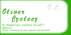 oliver czelecz business card
